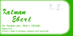 kalman eberl business card